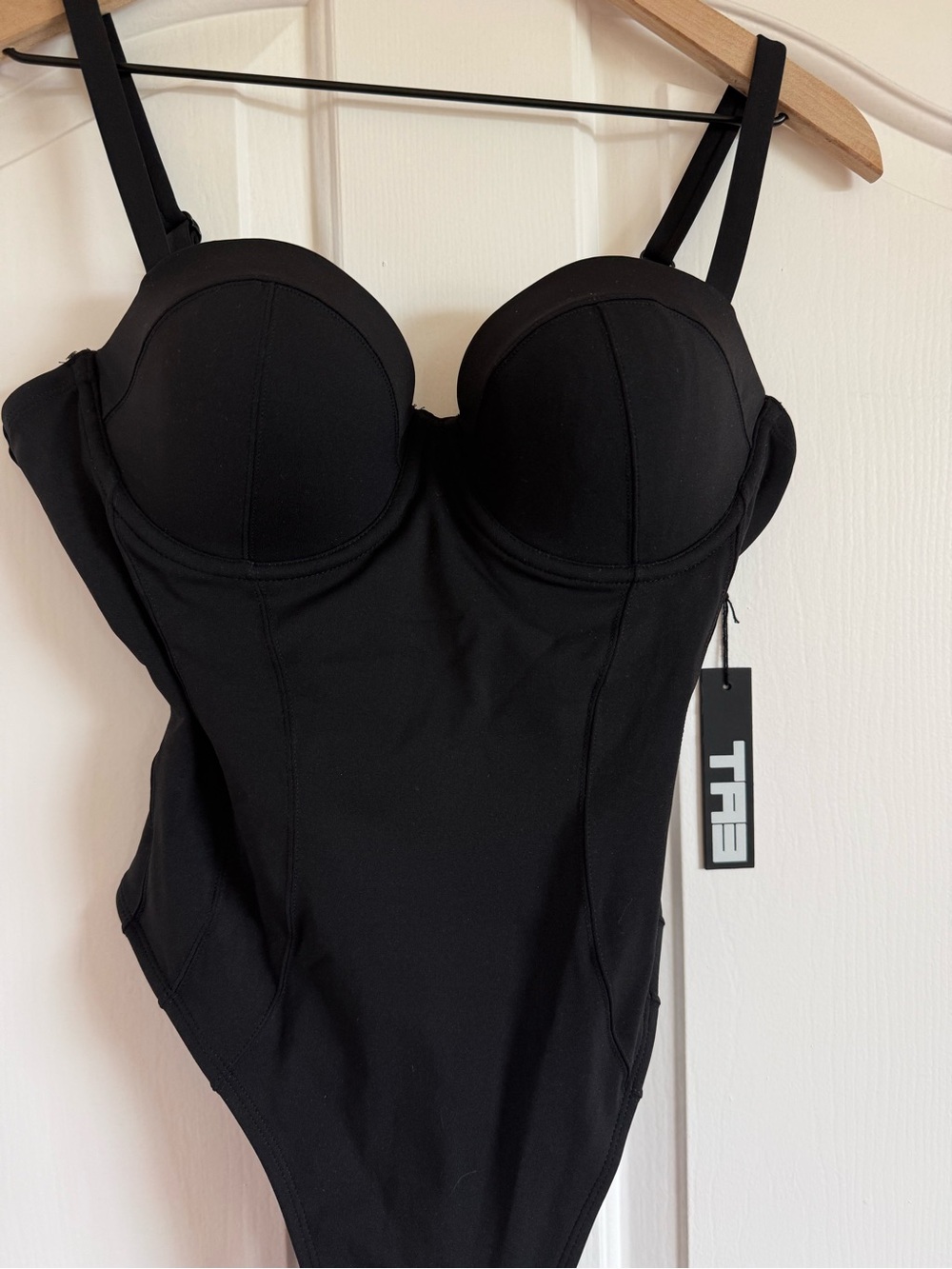🆕 TA3 Hi Cut Lushy Black One-Piece Swimsuit Regular/Long - M / C